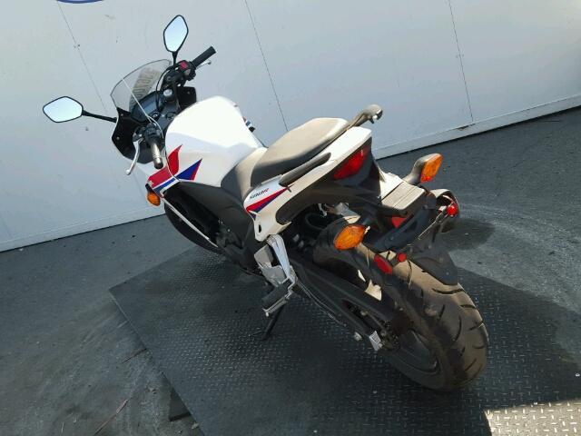 MLHPC4412D5002872 - 2013 HONDA CBR500 WHITE photo 3