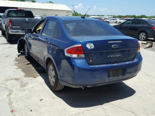 1FAHP34N08W248978 - 2008 FORD FOCUS S/SE BLUE photo 3