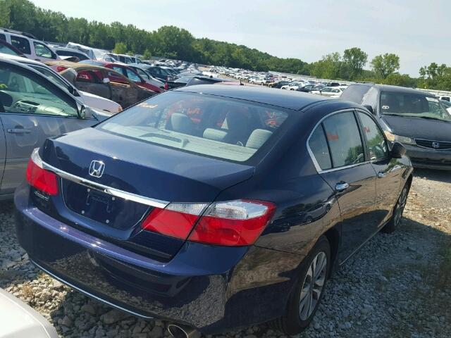 1HGCR2F32FA092944 - 2015 HONDA ACCORD LX BLUE photo 4