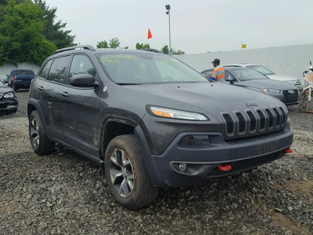 1C4PJMBB2EW157132 - 2014 JEEP CHEROKEE T GRAY photo 1