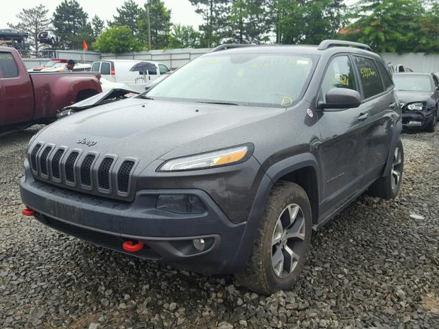 1C4PJMBB2EW157132 - 2014 JEEP CHEROKEE T GRAY photo 2