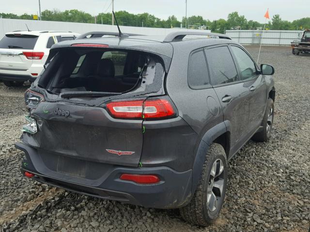 1C4PJMBB2EW157132 - 2014 JEEP CHEROKEE T GRAY photo 4