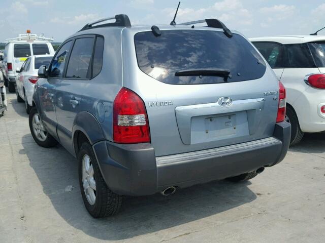 KM8JN12D65U056175 - 2005 HYUNDAI TUCSON GLS BLUE photo 3