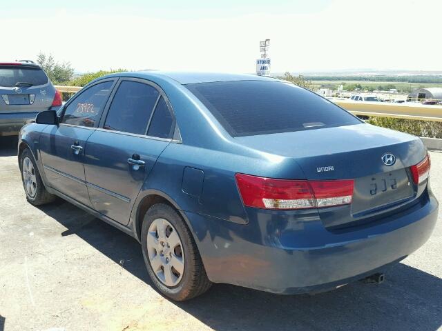 5NPET46C86H140718 - 2006 HYUNDAI SONATA GL BLUE photo 3