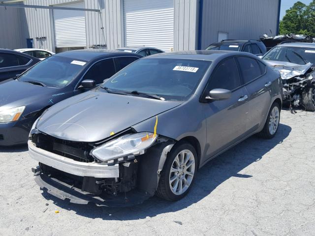 1C3CDFCA6DD335193 - 2013 DODGE DART LIMIT GRAY photo 2