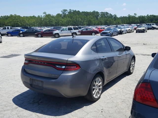 1C3CDFCA6DD335193 - 2013 DODGE DART LIMIT GRAY photo 4