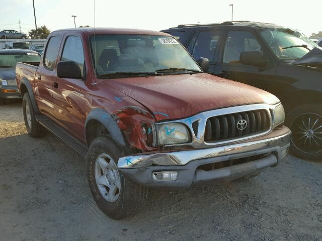 5TEGN92N62Z047467 - 2002 TOYOTA TACOMA DOU RED photo 1