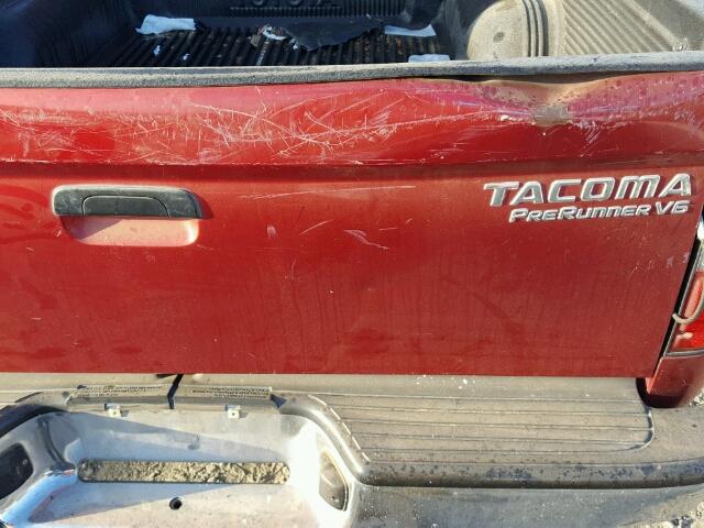 5TEGN92N62Z047467 - 2002 TOYOTA TACOMA DOU RED photo 9