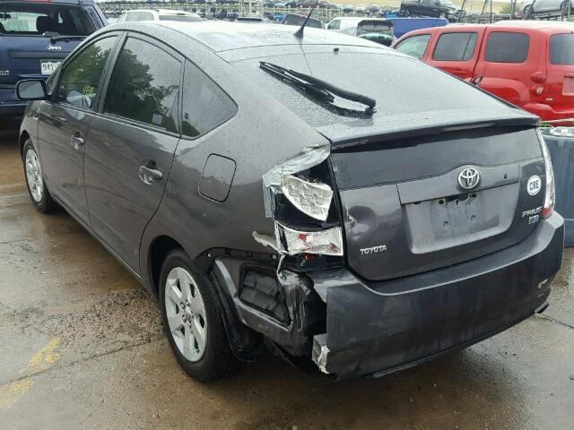 JTDKB20U683299067 - 2008 TOYOTA PRIUS GRAY photo 3