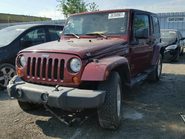 1J8GA59167L206493 - 2007 JEEP WRANGLER S RED photo 2