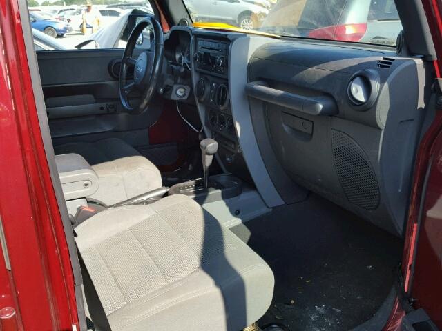 1J8GA59167L206493 - 2007 JEEP WRANGLER S RED photo 5