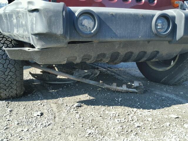 1J8GA59167L206493 - 2007 JEEP WRANGLER S RED photo 9