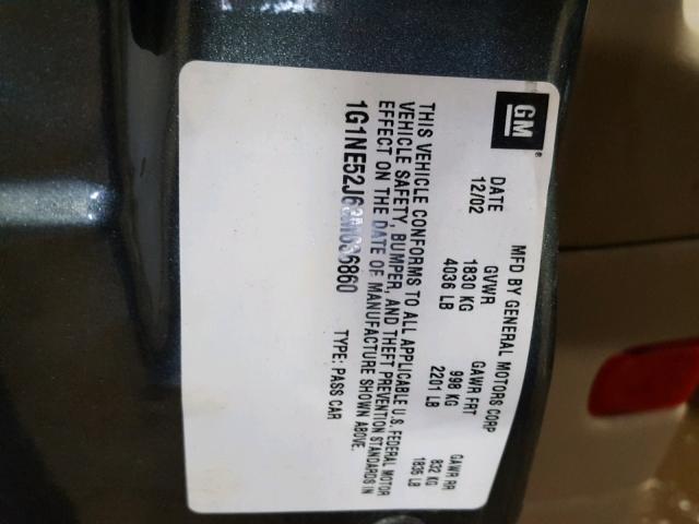 1G1NE52J63M636860 - 2003 CHEVROLET MALIBU LS 蓝色 照片 10