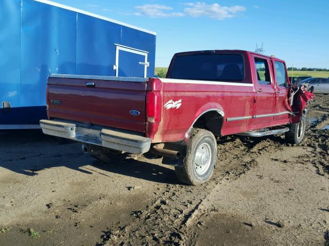 1FTJW36F6VEA46667 - 1997 FORD F350 MAROON photo 4