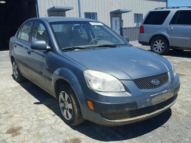 KNADE123076227614 - 2007 KIA RIO BASE BLUE photo 1