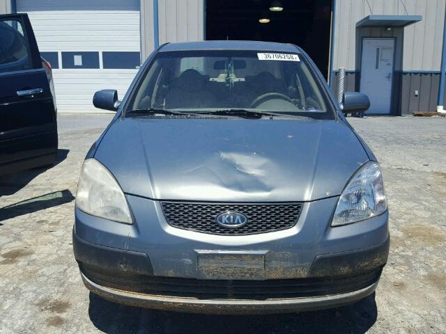 KNADE123076227614 - 2007 KIA RIO BASE BLUE photo 9