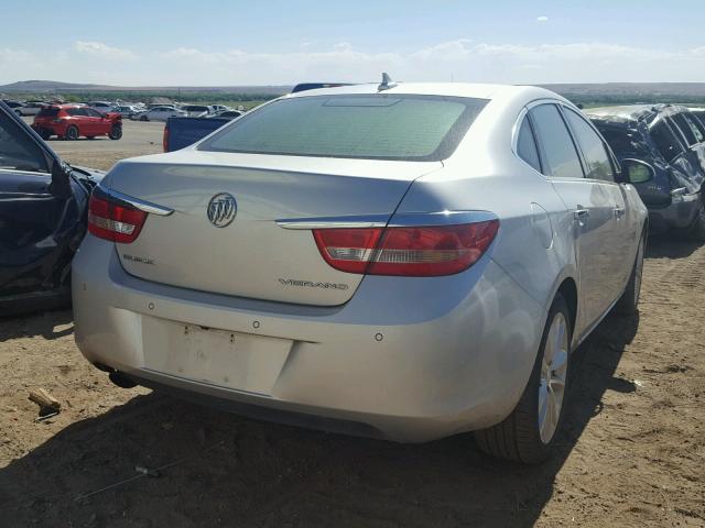 1G4PR5SK3E4190601 - 2014 BUICK VERANO CON SILVER photo 4