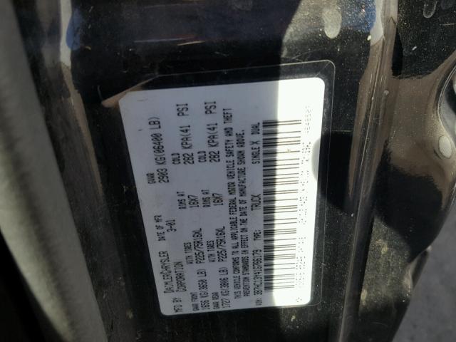 3B7HC13Y41G766179 - 2001 DODGE RAM 1500 BLACK photo 10