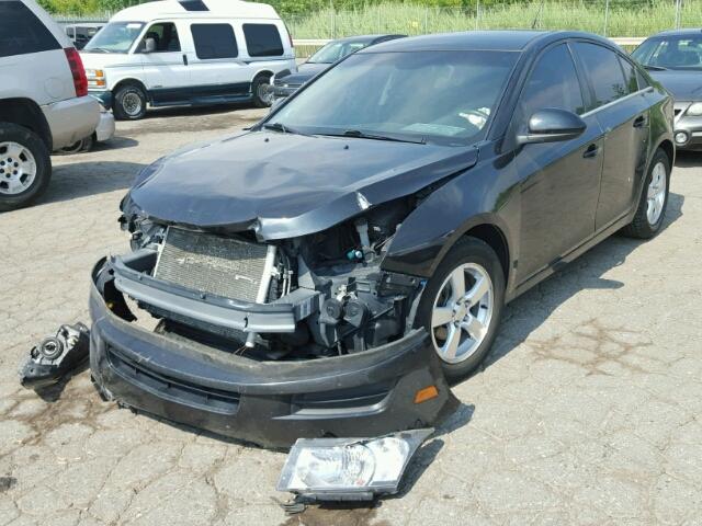 1G1PF5S98B7229938 - 2011 CHEVROLET CRUZE LT BLACK photo 2