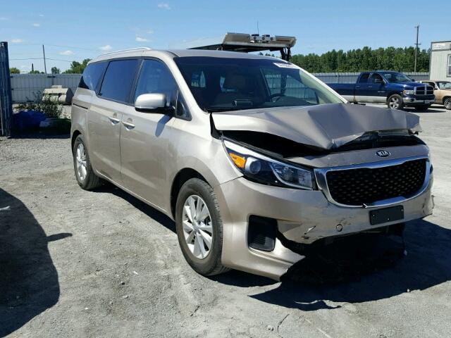 KNDMB5C1XG6175845 - 2016 KIA SEDONA LX TAN photo 1