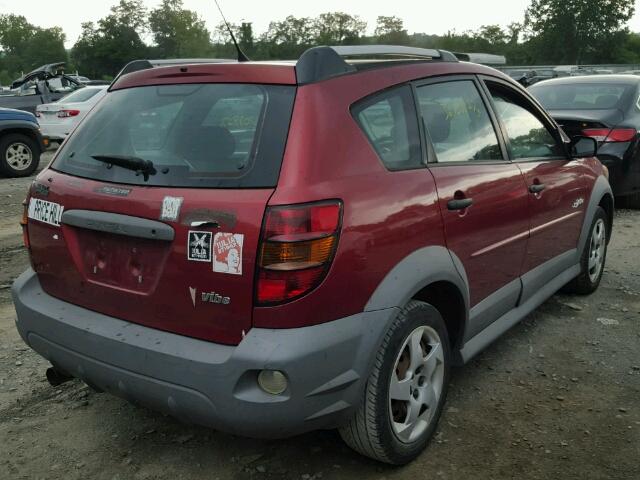 5Y2SL65866Z458177 - 2006 PONTIAC VIBE RED photo 4