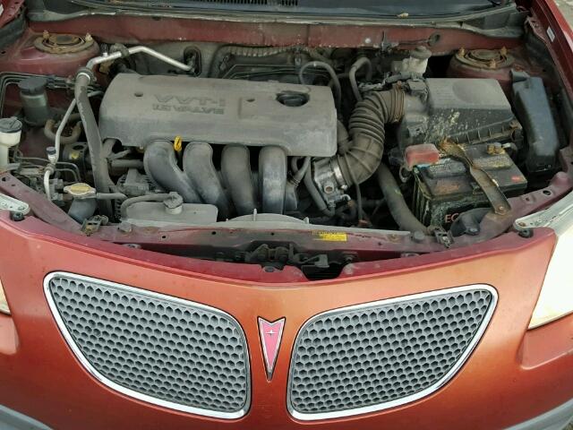 5Y2SL65866Z458177 - 2006 PONTIAC VIBE RED photo 7