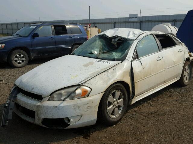 2G1WB5EK0A1191719 - 2010 CHEVROLET IMPALA LT WHITE photo 2