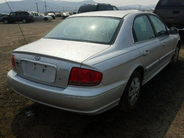 KMHWF25S84A966042 - 2004 HYUNDAI SONATA SILVER photo 4