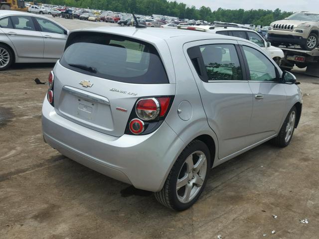 1G1JE6SB9D4199760 - 2013 CHEVROLET SONIC LTZ SILVER photo 4