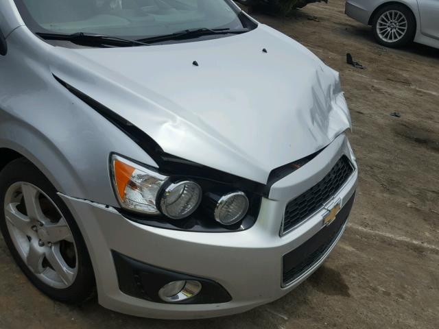 1G1JE6SB9D4199760 - 2013 CHEVROLET SONIC LTZ SILVER photo 9