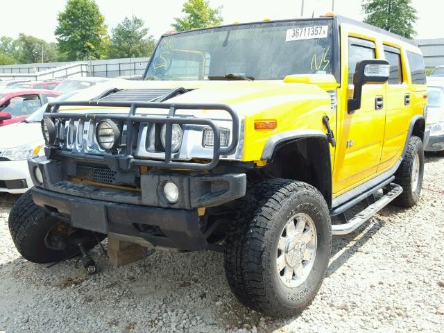 5GRGN23UX6H100187 - 2006 HUMMER H2 YELLOW photo 2