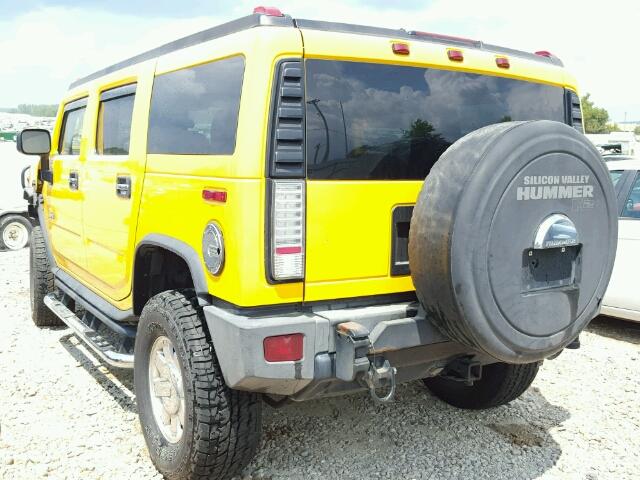 5GRGN23UX6H100187 - 2006 HUMMER H2 YELLOW photo 3