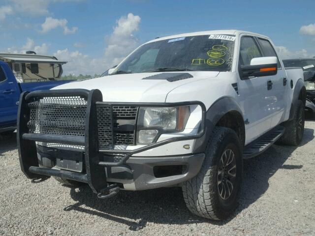 1FTFW1R69CFB75516 - 2012 FORD F150 SVT R WHITE photo 2