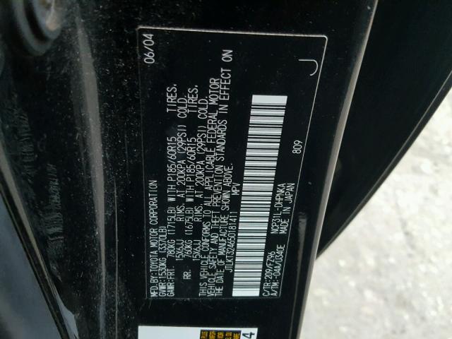 JTLKT324650181411 - 2005 TOYOTA SCION XB Қара фото 10