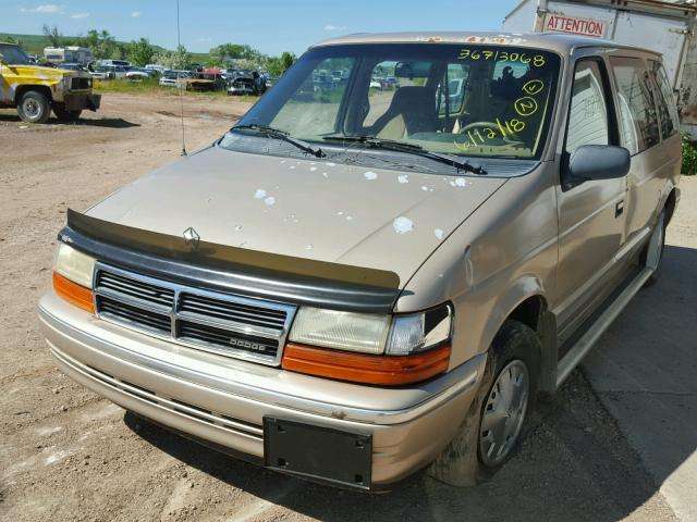 2B4GK2539MR256430 - 1991 DODGE CARAVAN BROWN photo 2