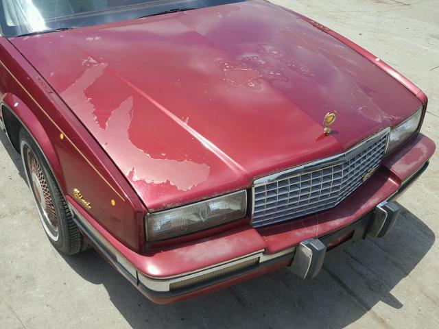 1G6EL1336LU614835 - 1990 CADILLAC ELDORADO BURGUNDY photo 9