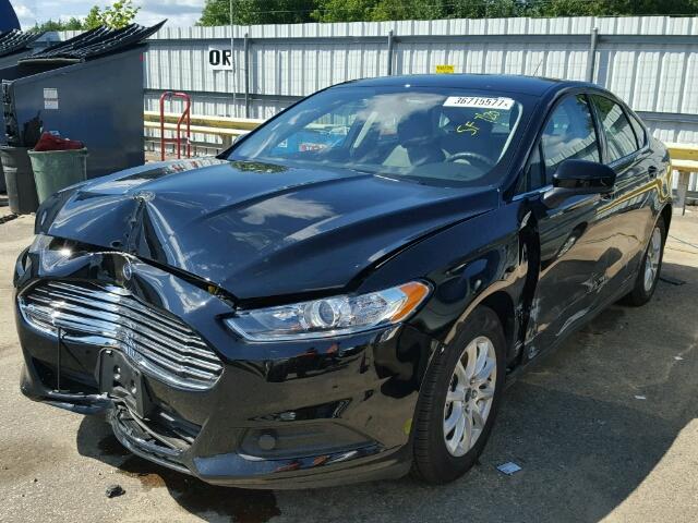 3FA6P0G71GR328438 - 2016 FORD FUSION S BLACK photo 2