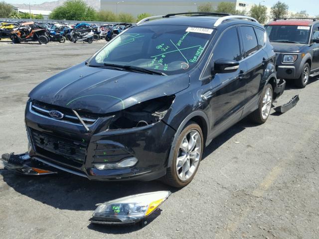 1FMCU0JXXEUE00852 - 2014 FORD ESCAPE TIT BLACK photo 2