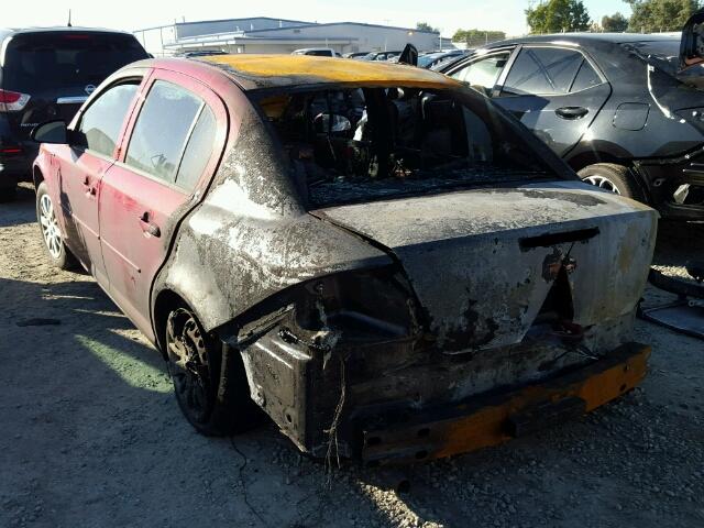 1G1AD5F52A7172105 - 2010 CHEVROLET COBALT 1LT RED photo 3