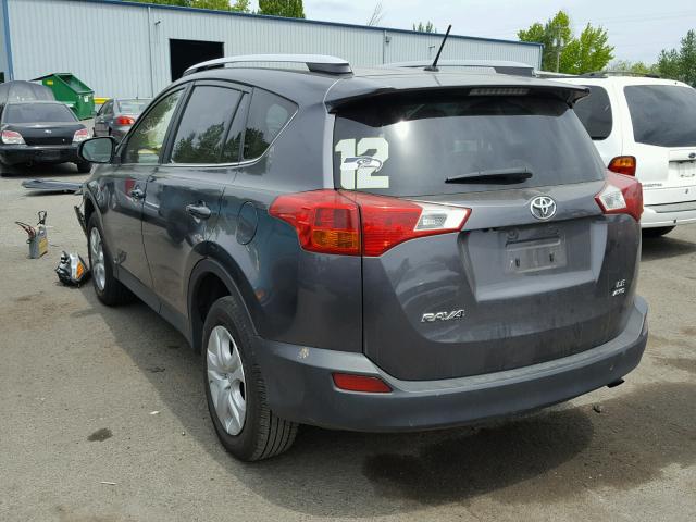 JTMBFREV2FJ047033 - 2015 TOYOTA RAV4 LE GRAY photo 3