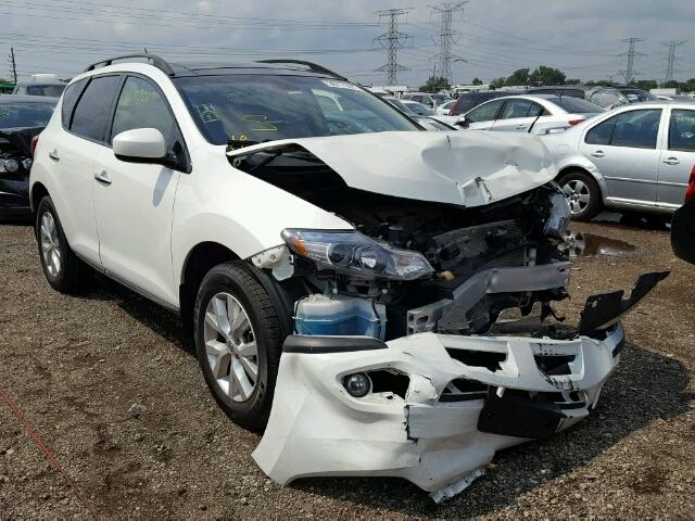 JN8AZ1MW4CW238860 - 2012 NISSAN MURANO S/S WHITE photo 1