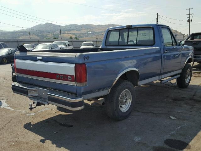 1FTEF26N5LPA17455 - 1990 FORD F250 BLUE photo 4