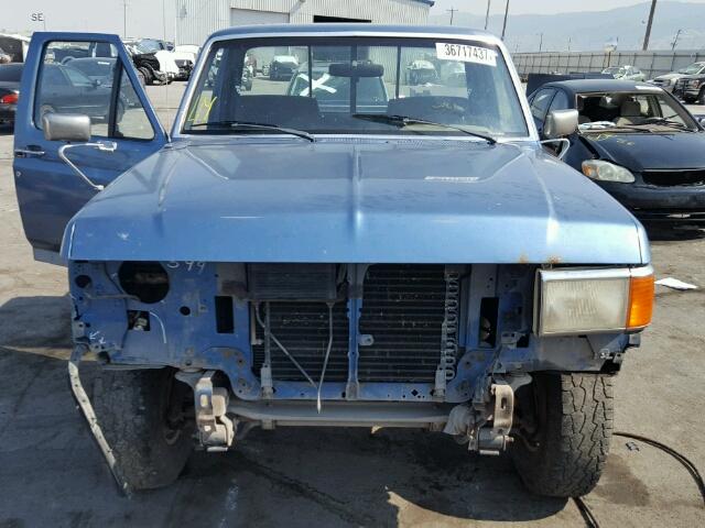 1FTEF26N5LPA17455 - 1990 FORD F250 BLUE photo 7