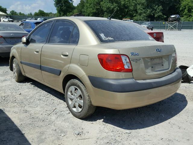 KNADE123786354846 - 2008 KIA RIO BASE GOLD photo 3