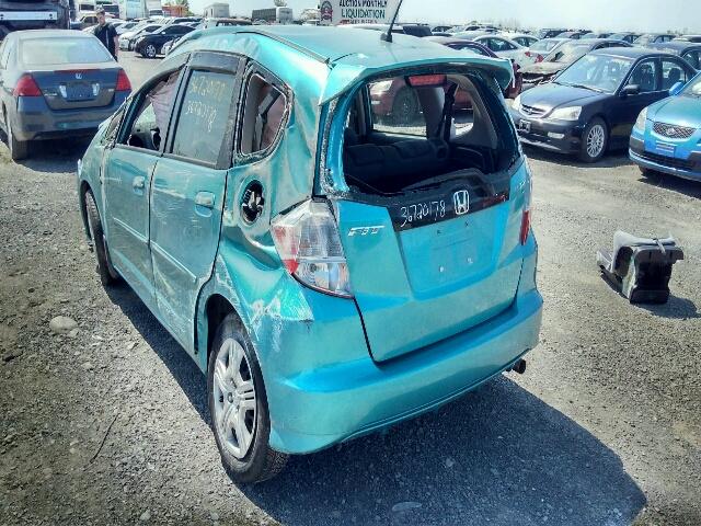 LUCGE8H56D3005217 - 2013 HONDA FIT LX TURQUOISE photo 3