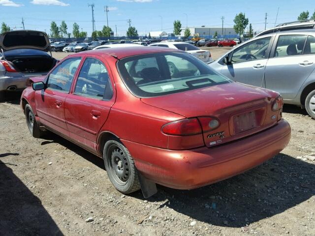 1FALP6533TK172388 - 1996 FORD CONTOUR GL RED photo 3