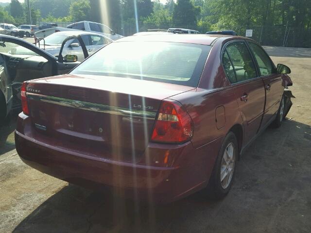 1G1ZT52855F176456 - 2005 CHEVROLET MALIBU LS RED photo 4