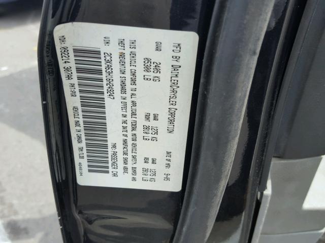 2C3KA63H16H249247 - 2006 CHRYSLER 300C BLACK photo 10