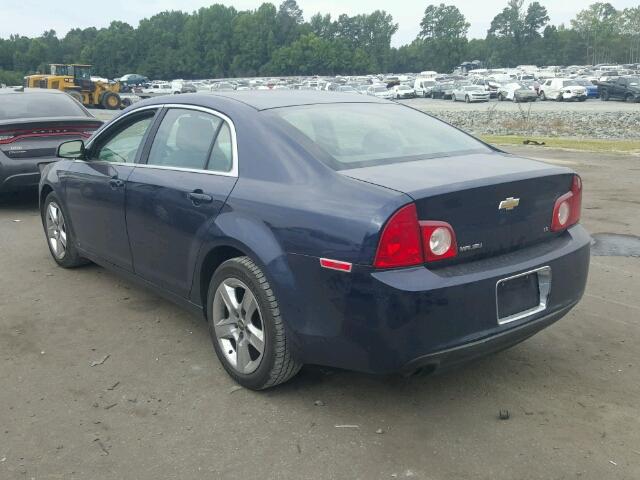 1G1ZG57B694103008 - 2009 CHEVROLET MALIBU BLUE photo 3