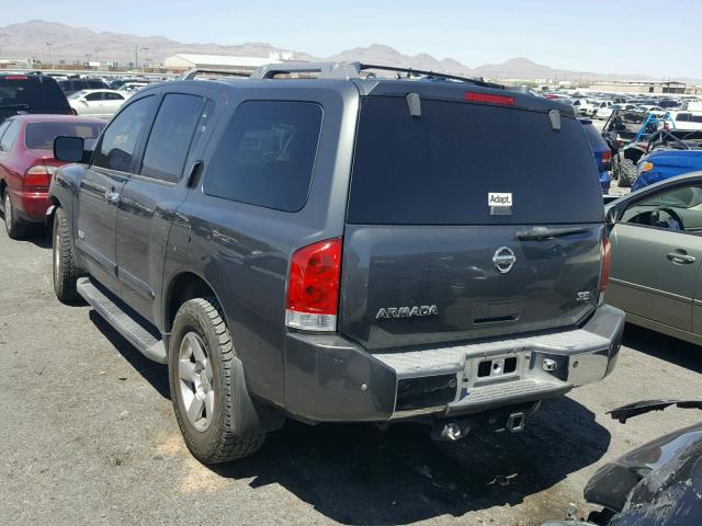 5N1AA08A17N704618 - 2007 NISSAN ARMADA SE GRAY photo 3